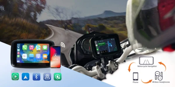 Motorcycle GPS Wireless Carplay/Android Auto Waterproof Screen - 30 days delivery time - Pay only Prebooking Amount - Image 7