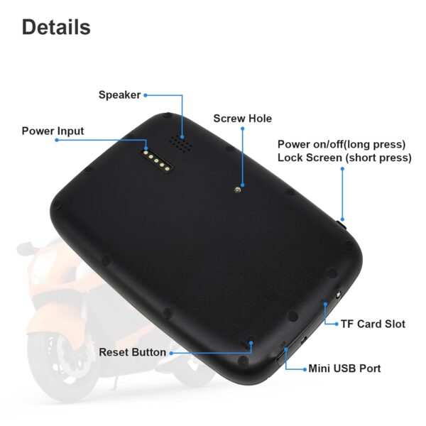 Motorcycle GPS Wireless Carplay/Android Auto Waterproof Screen - 30 days delivery time - Pay only Prebooking Amount - Image 12