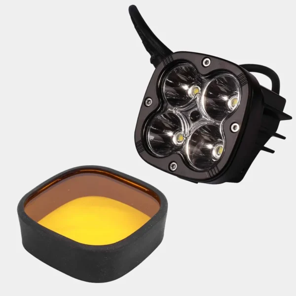 HJG 4 LED CREE Fog Light Auxiliary Light for All Motorcycles 60w each Yellow Cover Included - Image 4