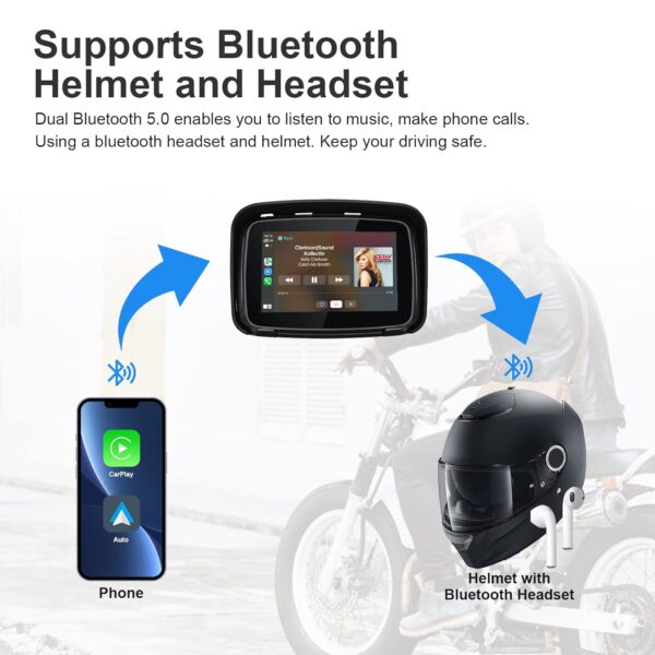 Motorcycle GPS Wireless Carplay/Android Auto Waterproof Screen - 30 days delivery time - Pay only Prebooking Amount - Image 14