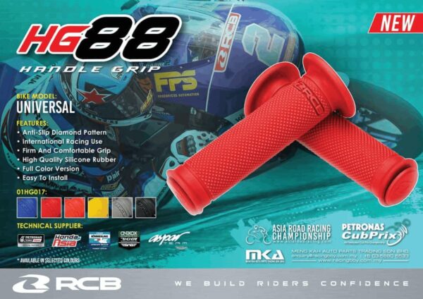 RCB HG88 GRIP SET BLACK 01HG017B