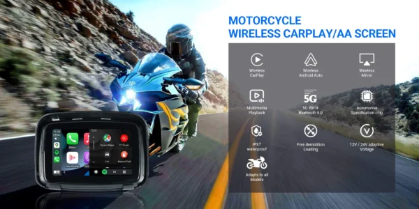 Motorcycle GPS Wireless Carplay/Android Auto Waterproof Screen - 30 days delivery time - Pay only Prebooking Amount - Image 9